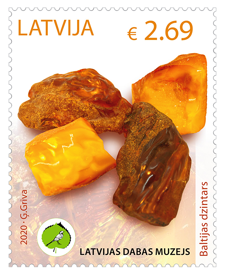 Postage stamp Baltic amber