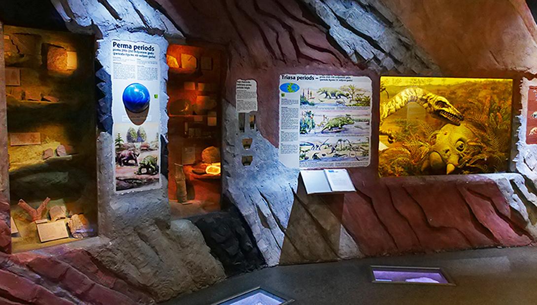 Latvijas Dabas muzejs. Pārskata ekskursija Dinamiskās ģeoloģijas un Paleontoloģijas ekspozīcijā